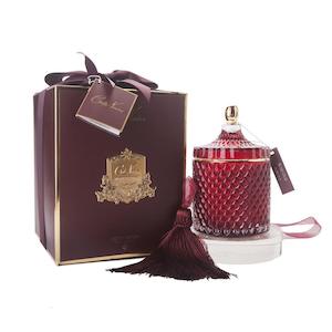 Cote Noire: Cote Noire Grand Red Art Deco Candle - Rose Oud - GML45011