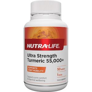 Nutra Life: Nutra-Life Ultra Strength Turmeric 55000+ 50 Tablets