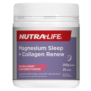 Nutra-Life Magnesium Sleep + Collagen Renew Powder 250g - Clearance - (04/June/2026)