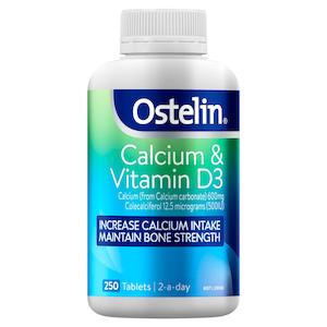 Ostelin: Ostelin Vitamin D Plus Calcium 250 Tablets