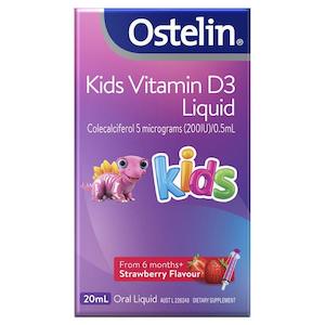 Ostelin: Ostelin Kids Vitamin D3 200IU Liquid 20ml
