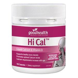 Good Health Hi Cal Liquid Calcium Vitamin D 150 Capsules