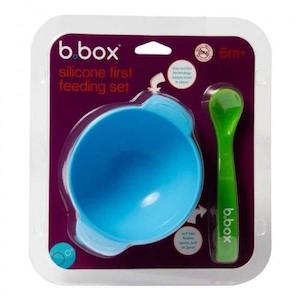 Australiamanufactured: B.Box Silicone First Feeding Set-Ocean Breeze 6m+