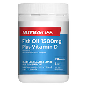 Artificialcolourfree: Nutra-Life Fish Oil 1500mg Plus Vitamin D