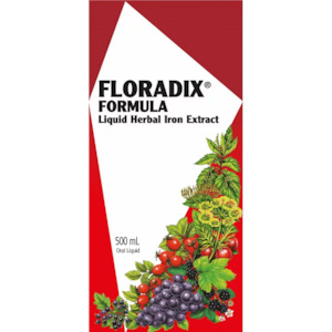 Floradix Formula With iron,vitamins,yeast and herbs Dietary Supplement 500mL