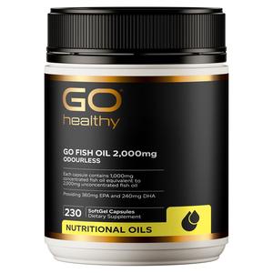 GO Healthy Go Fish Oil 2000mg Compact 230 Capsules