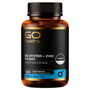 GO Healthy Go Oyster + Zinc 120 Vege Capsules
