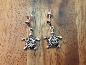 Turtle Marcasite Earrings
