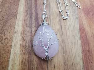 Full Jewellery Range: Tree of Life Rose Quartz Necklace