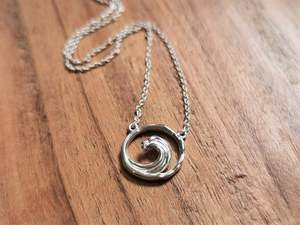 Full Jewellery Range: Delicate Small Wave Necklace with Italian Chain