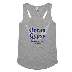 Ocean Gypsy Clothing: Heaven on Surf Wings Racerback Singlet in Grey