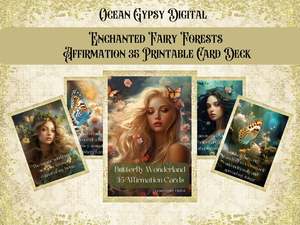 Printables: Butterfly Wonderland Printable 35 Affirmation Cards, Digital Download No Physical Product