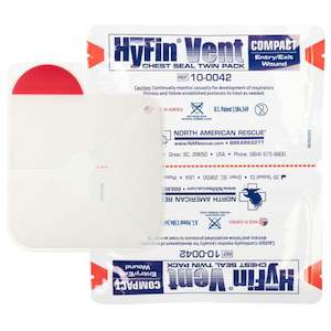 Products: North American Rescue - Hyfin Vent Chest Seal - Compact - Twin Pack