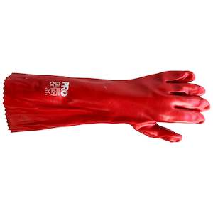 Oil Spill: Safety Gloves - PVC (Red) 45 cm