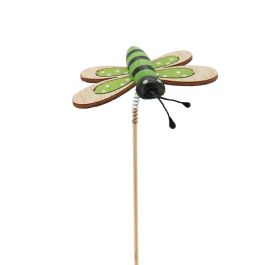 Products: Nordic Wooden Printed Dragonfly Pick 8Wx5Hx28Lcm Pk/12 - Green/Black Oceans Floral