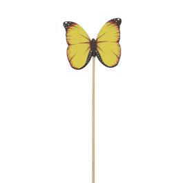 Products: Nordic Wooden Printed Butterfly Pick 7Wx6Hx28Lcm Pk/12 - Yellow Oceans Floral