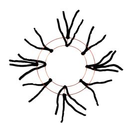 Deco Wire Wreath Frame with Ties – 10”(25cm Dia) - Black Oceans Floral