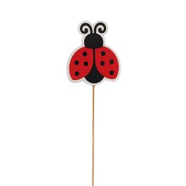 Products: Nordic Wooden Ladybug Pick 7.5Wx8Hx30Lcm Pk/12 - Red/Black Oceans Floral