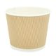 Paper Ribbed Round Container 13TDx10.5BDx10.5Hcm (998ml) Pk/25 - Brown/White Oceans Floral
