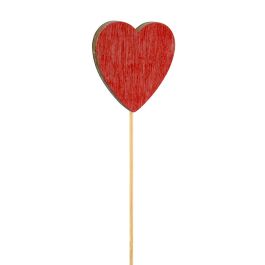 Products: Nordic Wooden Heart Pick 6.5Wx6.5Hx24.5Lcm Pk/12 - Red Oceans Floral