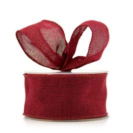 Products: Artificial Jute Coloured Ribbon Wire Edge 50mmx10m Oceans Floral