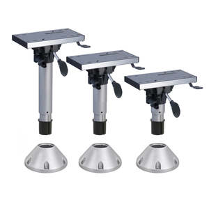 Pedestals: Waverider Removable Socket Seat Pedestal with Slider – Dome Base with Swivel Top
