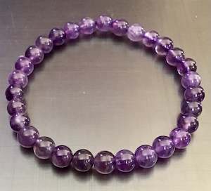 Bracelets Beads: Amethyst bracelet 6mm
