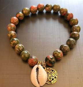 Bracelets Beads: Unakite bracelet 8mm