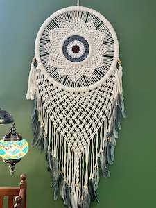 Wall hanging, grey mandala 42cm