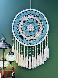 Wall hanging turquoise, 52cm