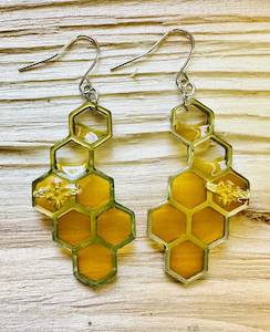 Earrings honeycomb