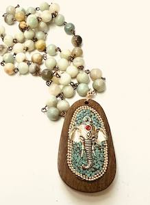 Necklaces: Necklace amazonite Elephant 8mm