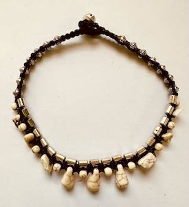 Anklets: Anklet Bohemian girl white