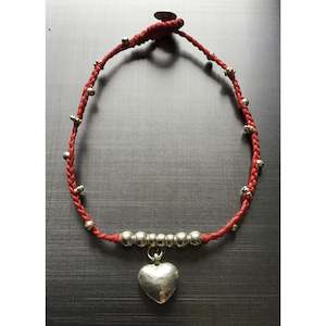 Anklet red heart