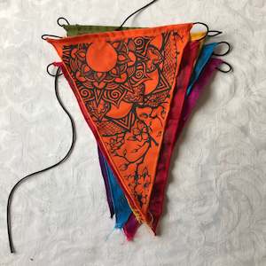 Bunting, colourful prints 190cm
