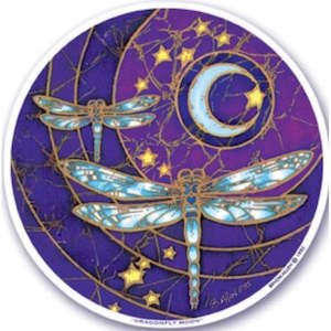 Dragonfly Moon , window stickers S-29