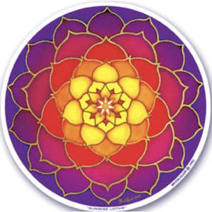 Sunrise Lotus, window sticker, S-28