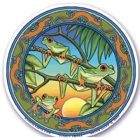 Window Stickers: Jungle Frogs , window stickers S-5