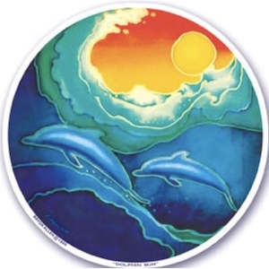 Window Stickers: Dolphin Sun , window stickers S-8