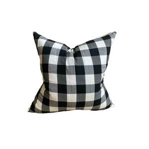 Cushions: Black & White Check Cushion
