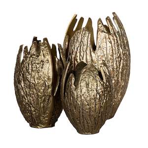 Vases: Organic Vase in Antique Brass - 3 Sizes