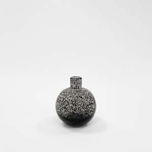 Black Leopard Squat Bud Vase