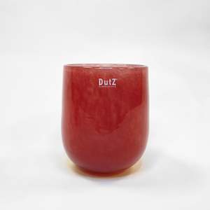 Barrel Vase Cranberry - 18cm