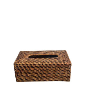 Decor: Natural Rattan Tissue Box - Rectangle