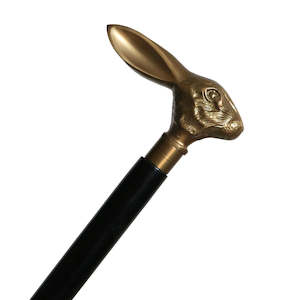 Ornamental: Walking Stick - Hare with Brass Finish