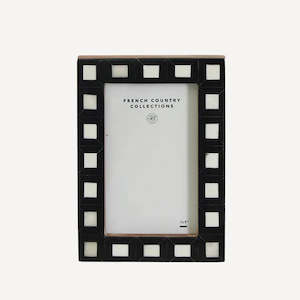 Photo Frames: Black & White Squares Photo Frame 3x5"