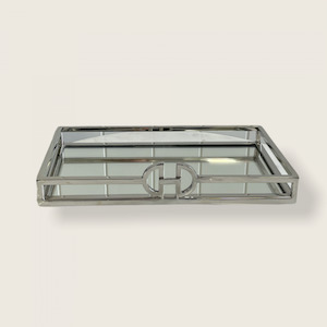 Silver Rectangle DD Mirror Tray