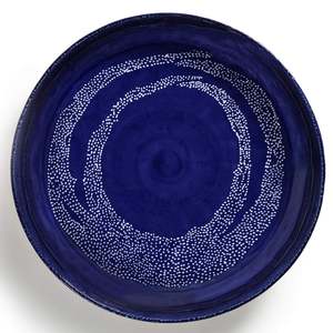 Serveware: Ottolenghi Serving Bowl Blue with White Dots