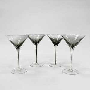 Glassware: Martini Glass Smoke (set 4)