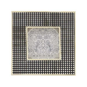 Square Checked Bone Frame